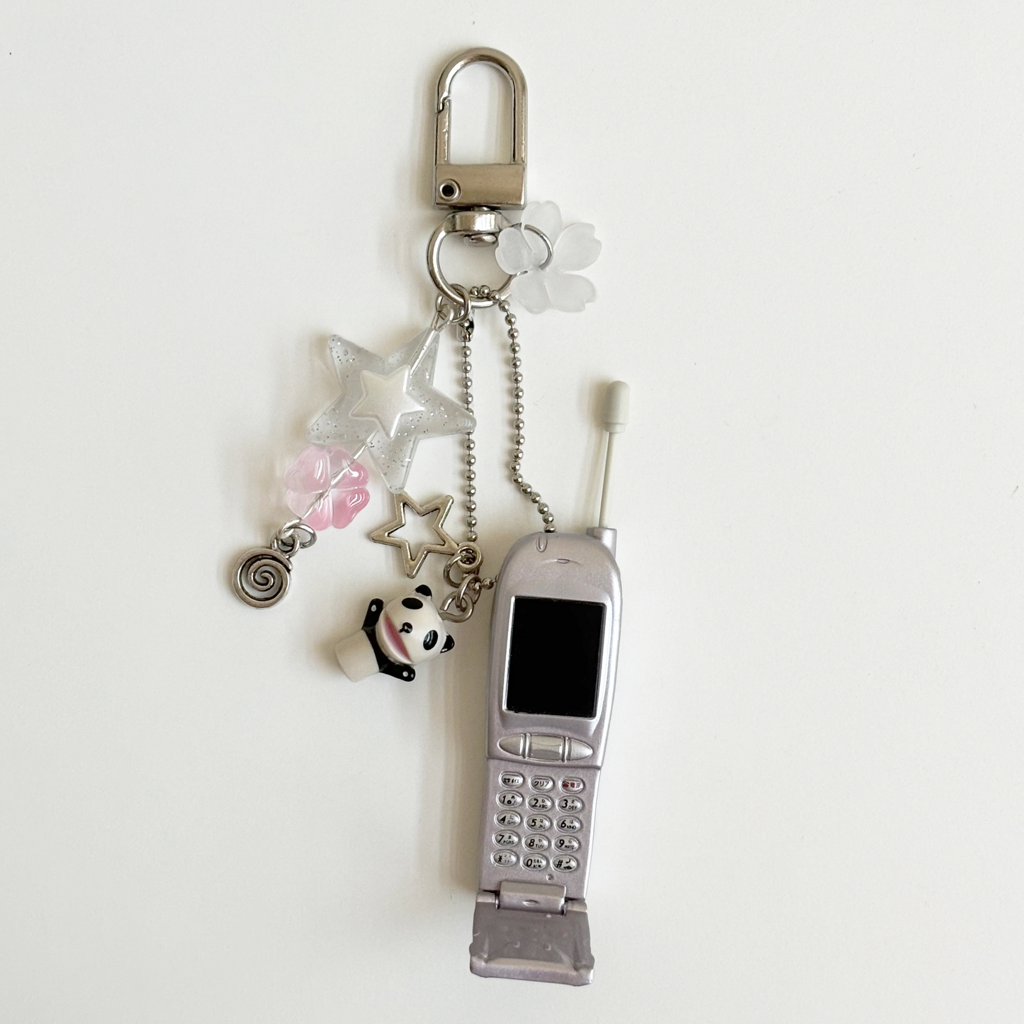 Flip phone x Namacha Panda Keychain