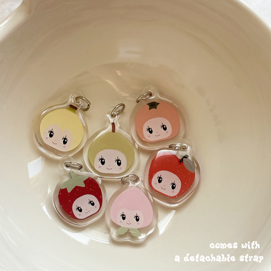 fruit kewpies - acrylic phone charm blind bag ⋆⭒˚.⋆