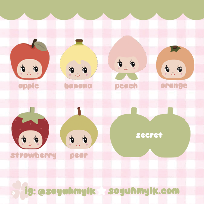 fruit kewpies - acrylic phone charm blind bag ⋆⭒˚.⋆