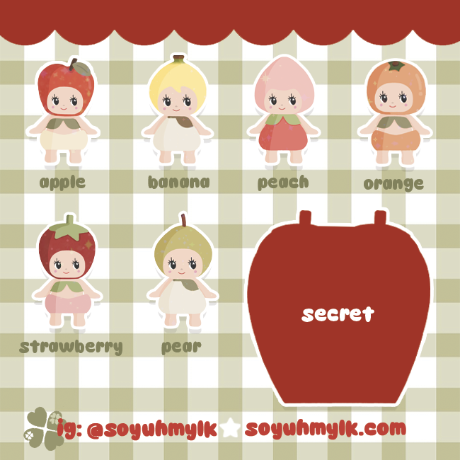 fruit kewpies - 3 pcs sticker blind bag ⋆⭒˚.⋆
