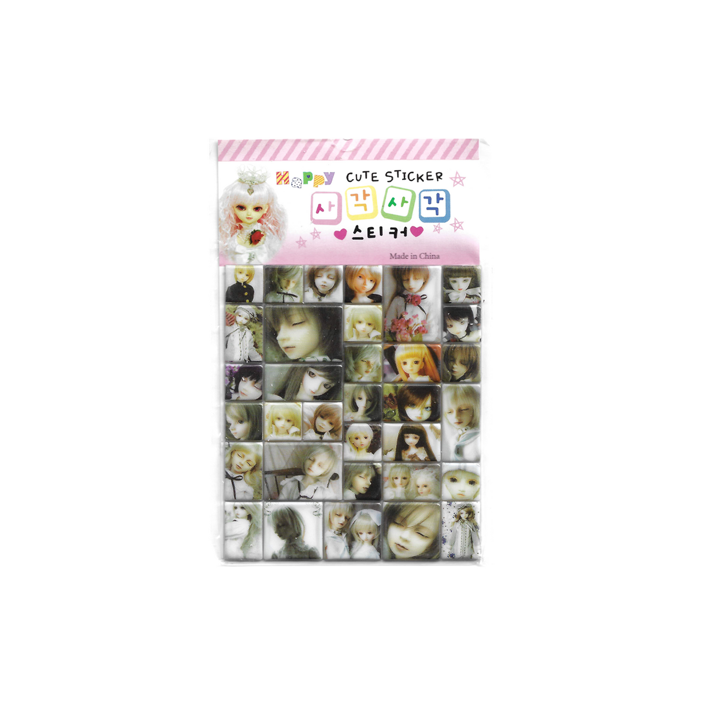 retro doll stickers ☆