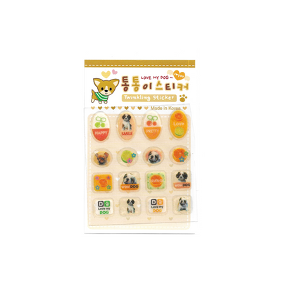 retro puppy stickers ☆
