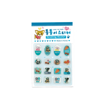 retro puppy stickers ☆