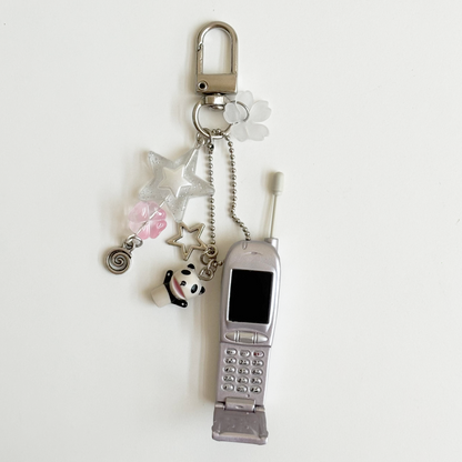 Flip phone x Namacha Panda Keychain