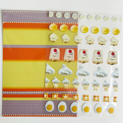 toast bear pvc stickers ☆