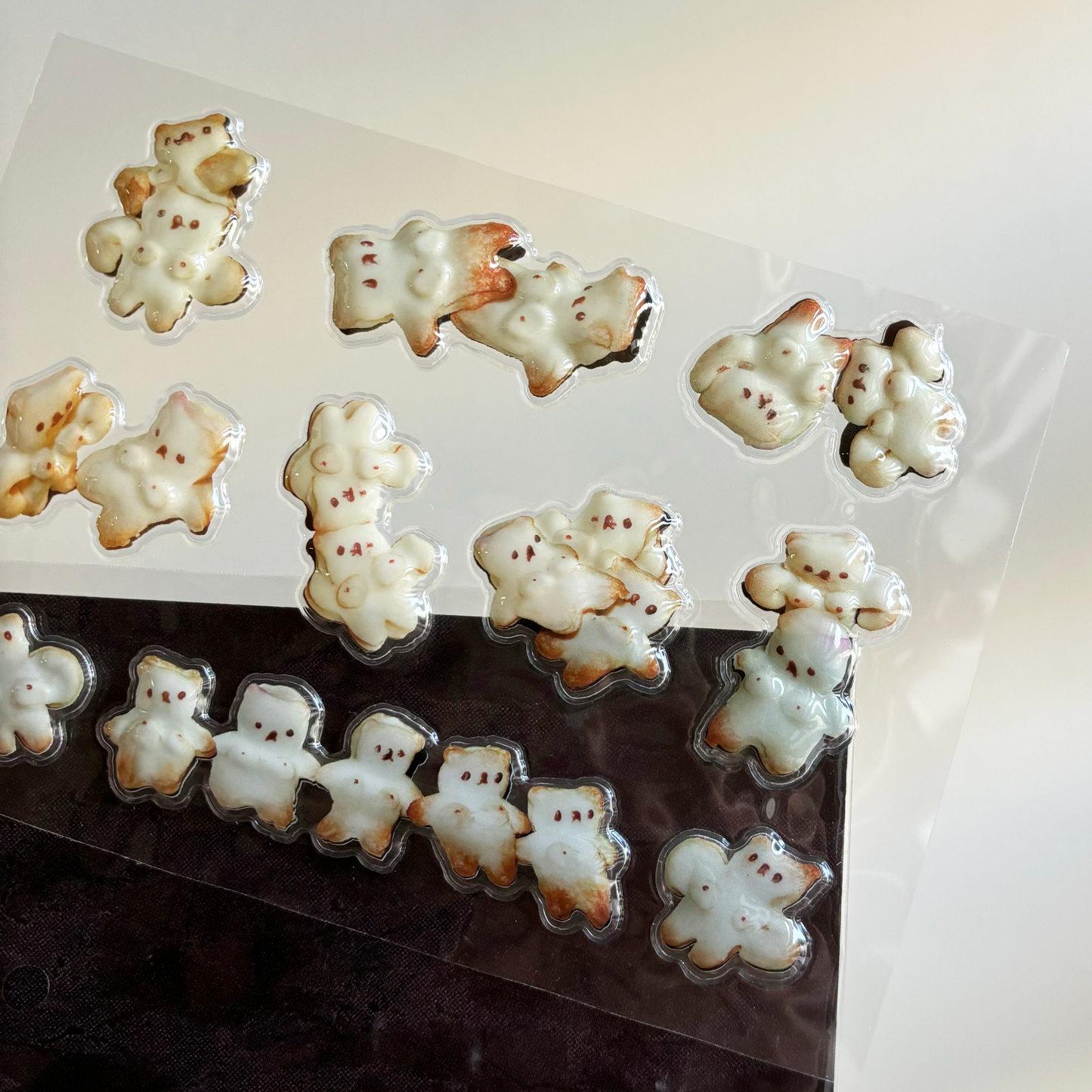 puffy bear stickers ☆