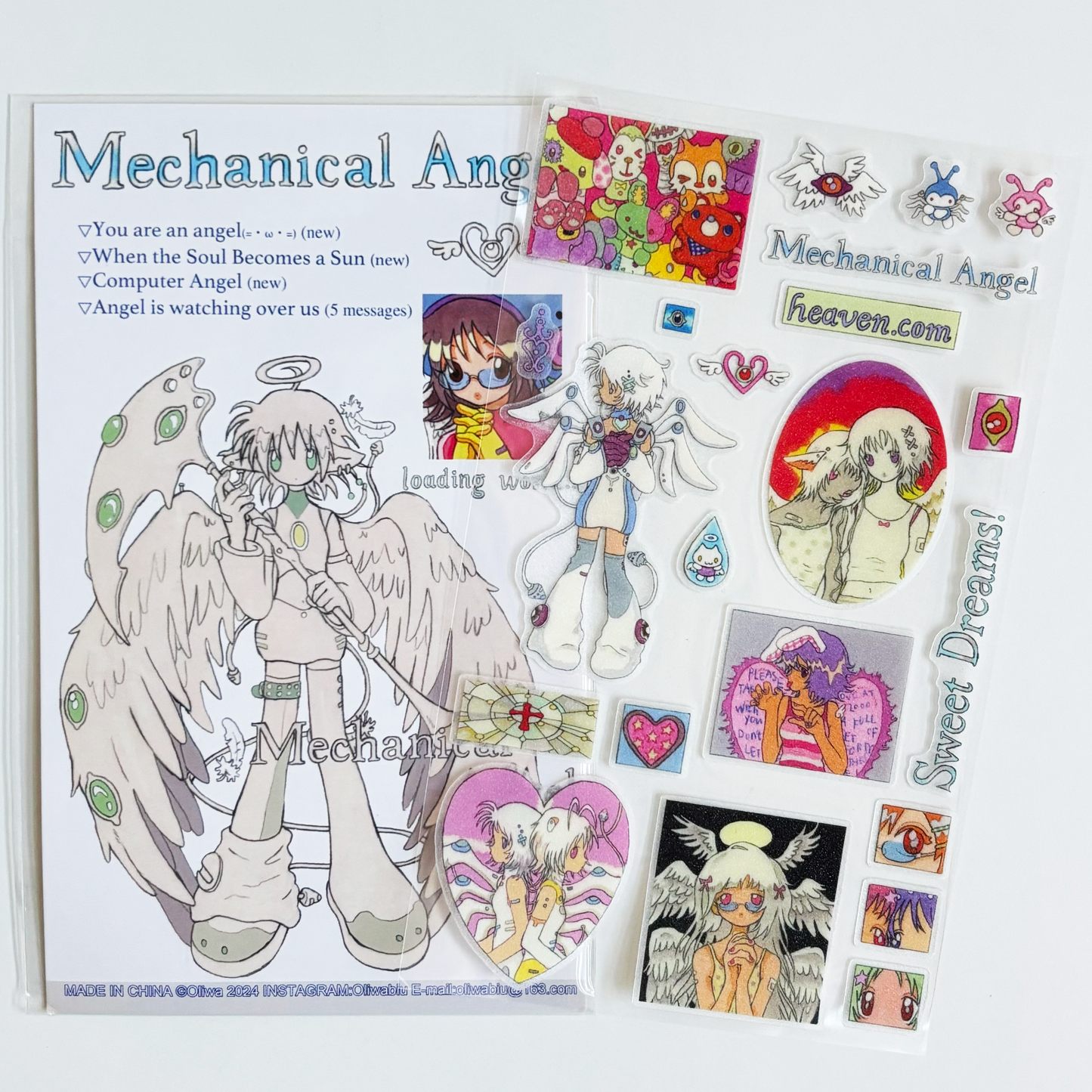 mechanical angel stickers ☆