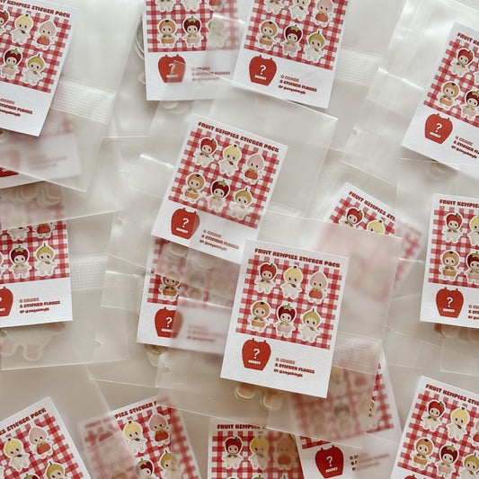 B grade - fruit kewpies 3 pcs sticker blind bag