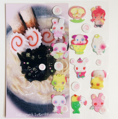 3D animal stickers ☆