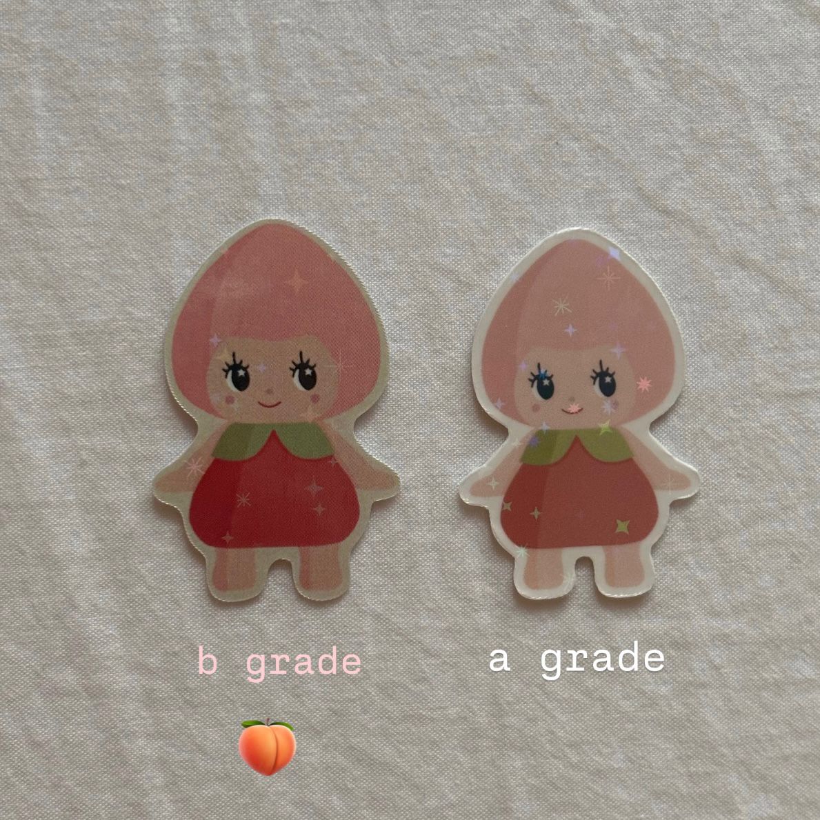 B grade - fruit kewpies 3 pcs sticker blind bag