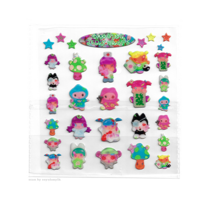 dancing jelly drops stickers ☆