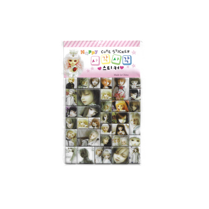 retro doll stickers ☆