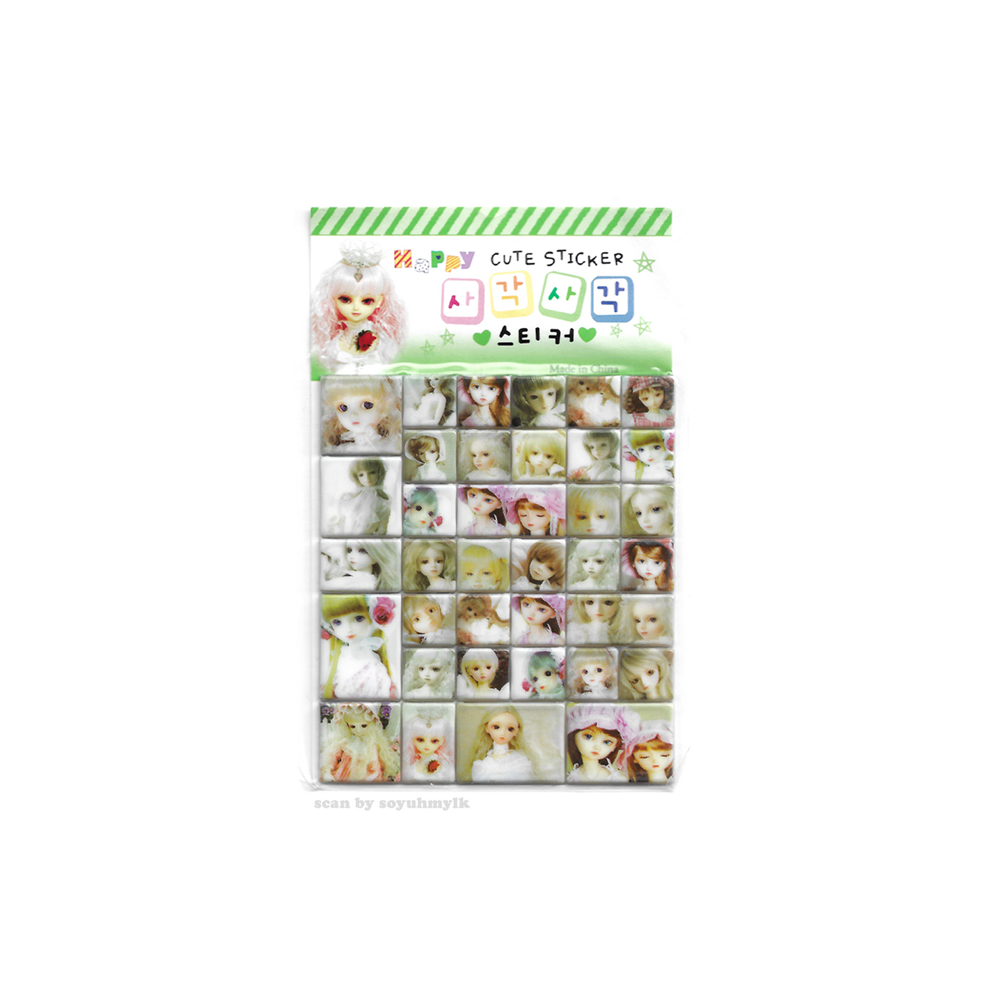 retro doll stickers ☆