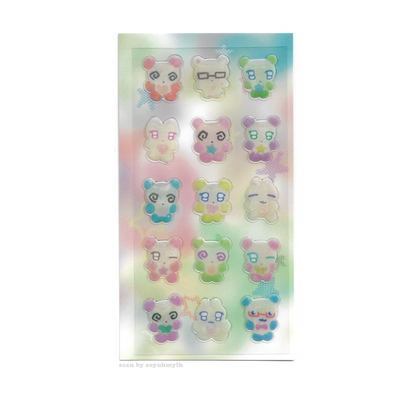 panda glitter epoxy sticker ☆