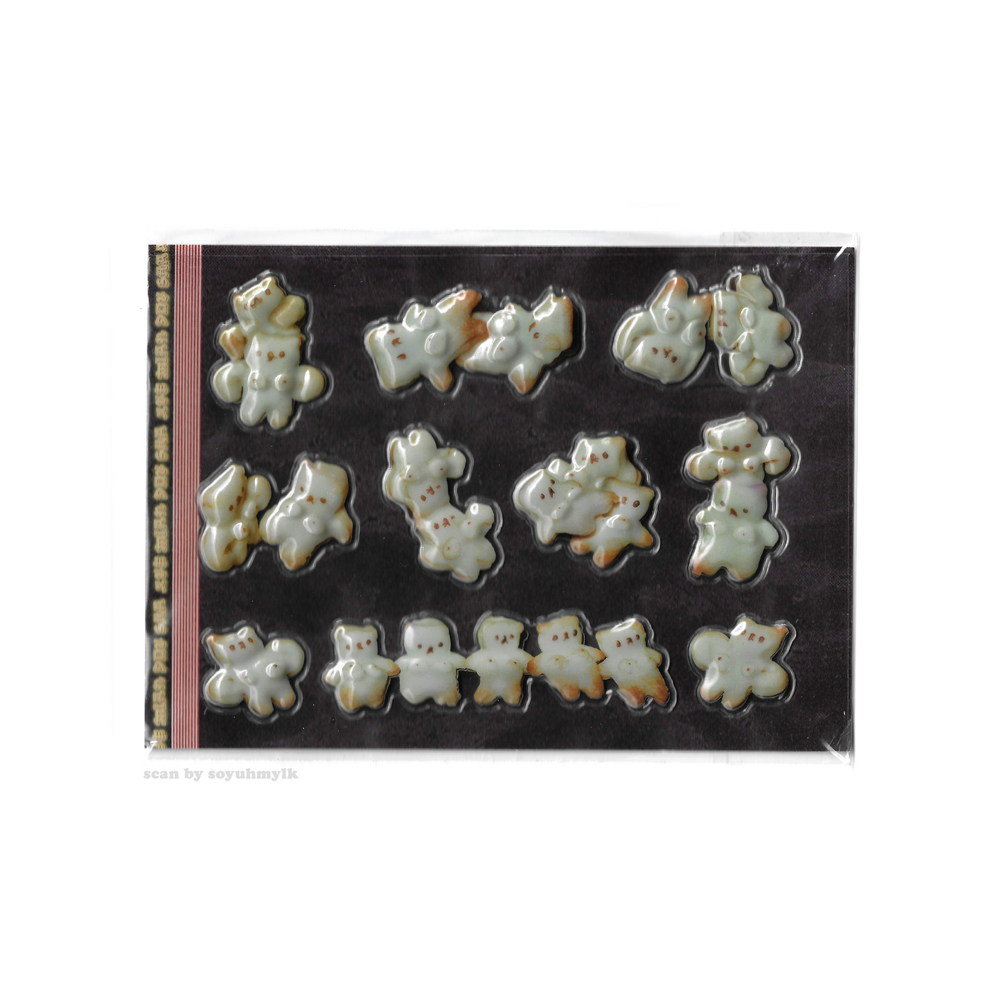 puffy bear stickers ☆