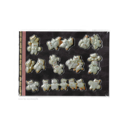 puffy bear stickers ☆